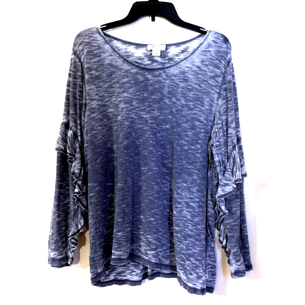 Grey Long Ruffle Sleeves